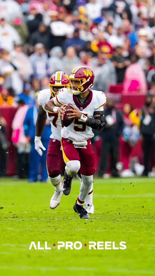 Jayden Daniels became the first QB in franchise history to have two 25+ yard rushing TDs in a single game 