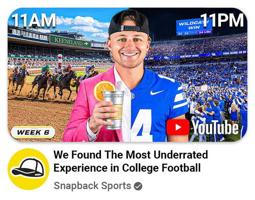 🚨LIVE NOW ON YOUTUBE 🚨

Is the Kentucky/Keeneland Double the most UNDERRATED Experience in College Football? 

One of our best videos on the channel ever… 