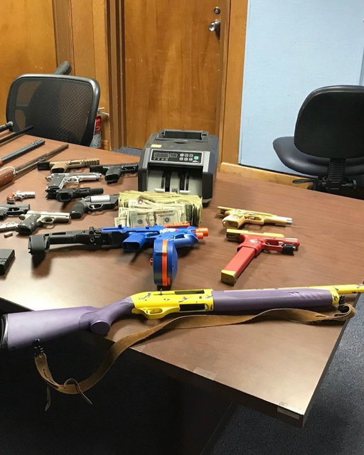 A man was caught with a glock painted to look like a Nerf gun.

[📸: Catawba County Sheriff Office ] 