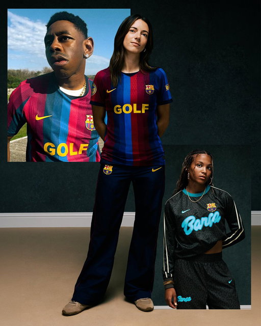 Barça and GOLF WANG just cooked with this one 🔥

@FCBfemeni will debut the GOLF WANG kit against Granada on October 24, marking the ninth artist takeover under the club’s @Spotify partnership, with Tyler, The Creator bringing his signature style to the Blaugrana 💙❤️ 
