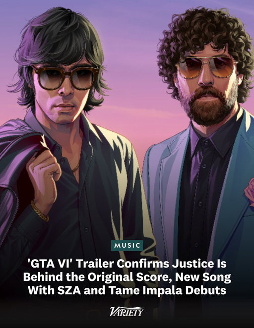 French electronic duo Justice will compose the original score for #GTA6.

The new "GTA6" trailer includes Justice's first song from the game, "Flower in a Hurricane," featuring Tame Impala alongside SZA and King Gizzard & the Lizard Wizard. More information about Justice’s score for “GTA VI”  will be revealed in the lead-up to the game and soundtrack’s release on November 19.

https://t.co/d3XOqn6vXu