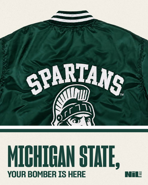 America’s best mascot just got the bomber jacket treatment 💪

Sparty stars on a premium stitched logo on the back and is complimented by script lettering on the front. 

More details and shop ⬇️ 