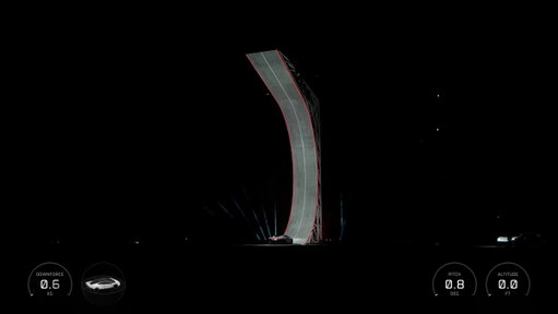 Elon Musk unveils flying car at Tesla Roadster event. 