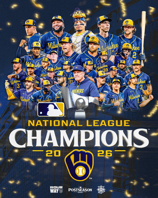 THE NATIONAL LEAGUE PENNANT IS COMING HOME TO MILWAUKEE 

#WinOurWay 