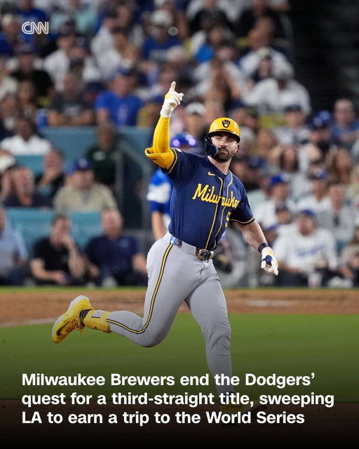 The Milwaukee Brewers are headed to the World Series after a dominating sweep of the Los Angeles Dodgers, the reigning two-time champions. https://t.co/oxkiO48YJ8 
