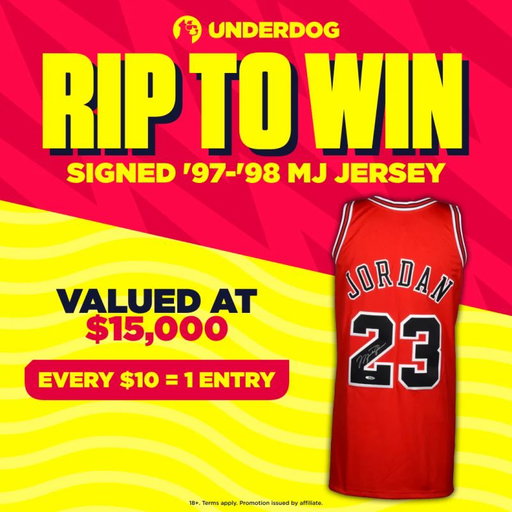 PLUS, we’re giving away a Michael Jordan jersey worth $15,000! 

Every $10 you spend on Rips gets you 1 entry into the giveaway 