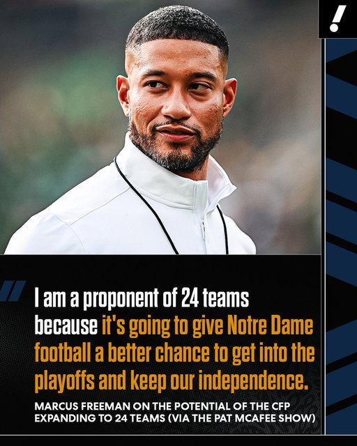 Marcus Freeman is in favor of a potential 24-team College Football Playoff 👀 