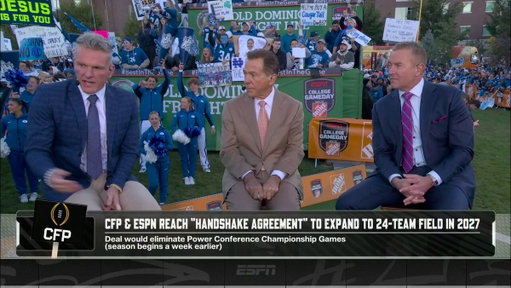 A lot of change has happened very quickly in College Football..

There's gonna be some positives and there's gonna be some negatives with the 24-team College Football Playoff #CollegeGameDay 