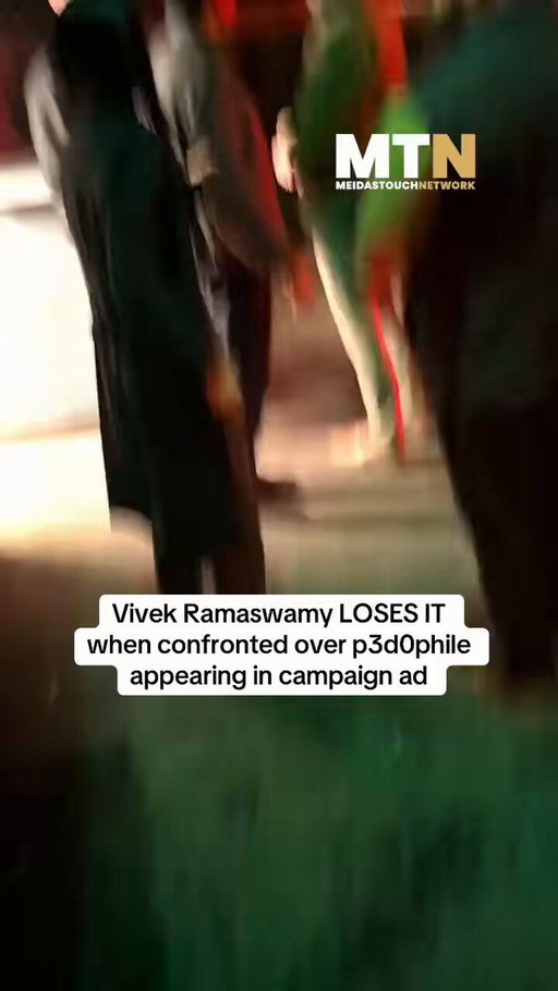 Vivek Ramaswamy gets visibly and DEFENSIVE after a man asks him about a PEDOPHILE appearing in one of his campaign ads.

Q: “Why did you have a pedophile in one of your ads?”

VIVEK: “What are you talking about?!”

Things quickly go OFF THE RAILS as Vivek denies it, tries to explain, and storms off.