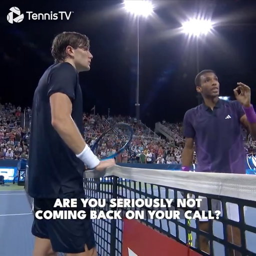The infamous match point between Jack Draper and Felix Auger-Aliassime in Cincinnati.

​— Felix: “It’s going to look ridiculous.”
— Draper: “I didn’t see it. I was looking at you.”

​One of the most unbelievable calls on the ATP Tour. 