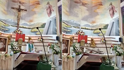 A Catholic Mass in Ecuador turns deadly in seconds when a large wooden crucifix falls from behind the altar, striking a priest as he prepares Communion.

Worshippers scream and rush toward Father Patricio Alfredo Sánchez Molinari inside a church in Guayaquil, with one woman desperately calling for an ambulance.

The Archdiocese of Guayaquil has since confirmed the priest's death, but what caused the crucifix to collapse remains unclear. The tragedy comes just one day after the church celebrated the anniversary of his ordination.

See how his religious community is remembering him: https://t.co/UQ9Q9AWKjN