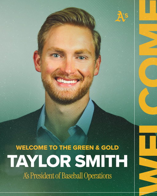 Welcome to the Green &amp; Gold, Taylor!

We have named Taylor Smith as our President of Baseball Operations. 