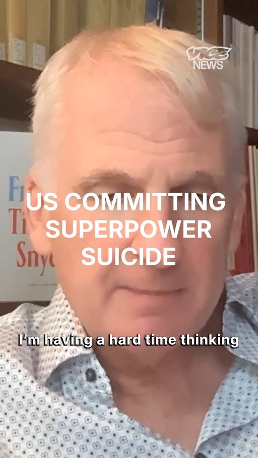 The United States is committing “superpower suicide,” says historian @TimothyDSnyder.

“I'm having a hard time thinking of cases where a great power, an empire—a superpower, has self-destructed with such speed.”

Watch the full episode: 