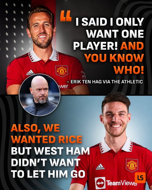 In an alternate universe, Rice and Kane would be balling out at Old Trafford 🔮

Ten Hag has admitted he tried hard to bring both Englishmen to Manchester United 👹 