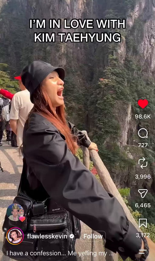 RT @Taehyungimpact: Taehyung liked this reel by flawlesskevin 😭😭😭 