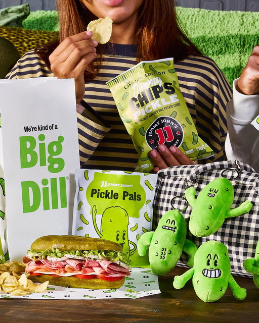 Mark your calendars for October 27. 💚🥒  head in-store on 10/27 and order the Triple Pickle® to get a Picklewich®, Pickle Jimmy Chips® and a blind bag Pickle Pal.
 
Limit one (1) Pickle Pal per person, per transaction with in-store purchase of the Triple Pickle® meal. Pickle Pal character may vary with order. No requests or exchanges allowed. Pickle Pals available at participating locations for a limited time and while supplies last. Pickle Pals are for people ages 3 and older.