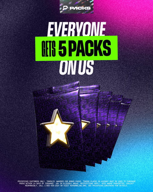 Ready to rip? All existing @PrizePicks users have 5 Bonus Packs waiting in their accounts on us! 