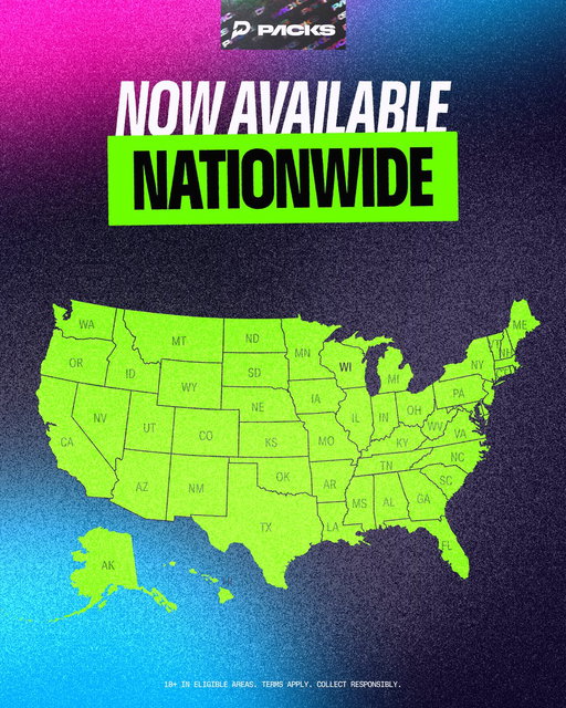 Available nationwide to users 18+. Collect responsibly 