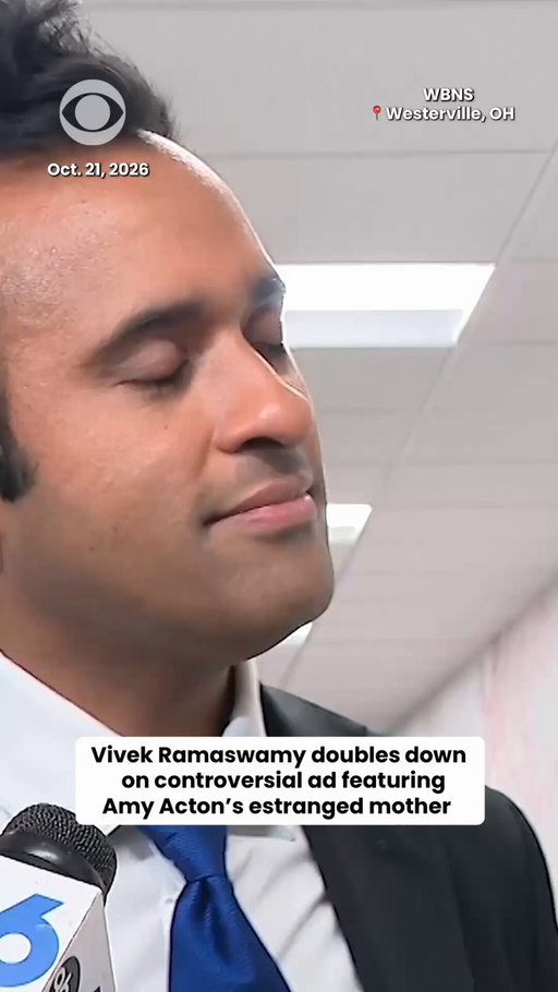 Republican gubernatorial candidate Vivek Ramaswamy doubled down on the controversial campaign ad featuring the estranged mother of his opponent in the Ohio governor's race, Amy Acton, calling her a "liar."

"If she feels that there's anything that's unfair or inaccurate about the criticisms leveled against her, she should be willing to defend herself on a debate stage," he said on Wednesday.

Acton's campaign and her brother denounced the ad as a "despicable low."