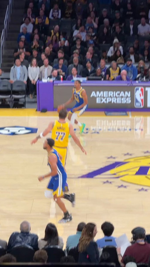 Yaxel Lendeborg connects from deep for his first NBA bucket 🎯

Warriors/Lakers is LIVE on ESPN! 