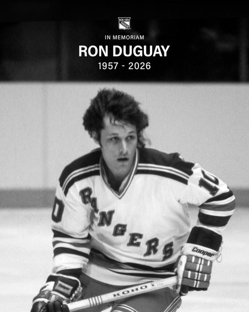 The New York Rangers organization mourns the loss of Ron Duguay, one of the most popular players in franchise history. Ron's signature skating style - with his hair flowing as he moved down the ice - captivated The Garden Faithful, and his skill, tenacity, and charisma earned him the admiration of all New Yorkers. We join the hockey community in sending our condolences to Ron's friends, family, and loved ones during this difficult time.