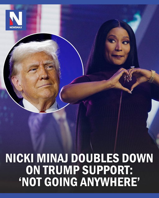 HERE TO STAY: Nicki Minaj doubled down on her support for Donald Trump, posting on social media that she is "not going anywhere" after the president publicly called her his favorite.

"Not going anywhere. Right where I need to be," Minaj posted on X on Oct. 20, responding to criticism of her support for the president.

The message followed an Oval Office appearance with Trump, who greeted the Queens-born rapper.

"There she is, my favorite. She's been with me a long time. I won't say how long," Trump said during the meeting. Minaj, wearing a black-and-white outfit, responded, "Hi, Mr. President."