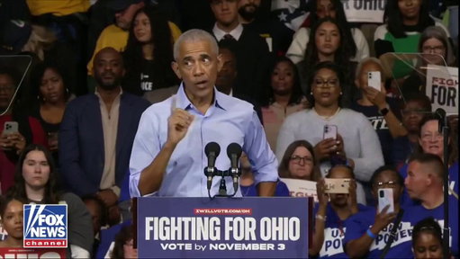 Former President Barack Obama criticizes the Trump administration's immigration enforcement tactics while campaigning for Ohio Democrats in Cleveland.

Obama argues that securing the border doesn't require masked federal agents on American streets.

He joins Senate candidate Sherrod Brown and gubernatorial candidate Amy Acton ahead of the midterms.