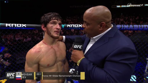 Movsar Evloev classy in defeat

"He's like good wine. Older, stronger, better. He's truly a legend."

[ #UFC333 | LIVE on @paramountplus ] 