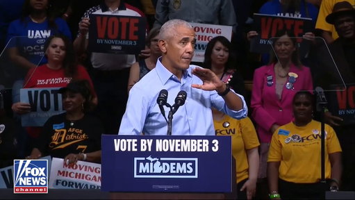 Former President Barack Obama takes a swipe at President Trump's White House renovations, joking that the president should have his own show.

"He is very focused on home renovation. He should be on HGTV," Obama says, before mocking Trump's ballroom project, changes to the Rose Garden and the amount of gold decor.

Obama even compares the look to Saddam Hussein opening a Cheesecake Factory, asking "What's up with the gold?"