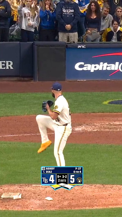 Yandy Diaz was mad at the umpire for calling this a swing to end the game 