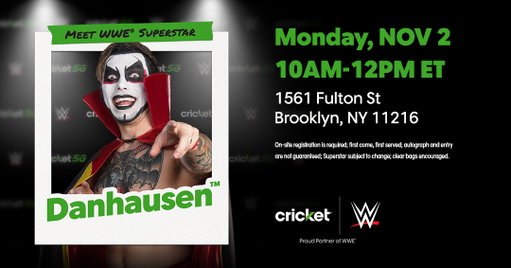 We Love That Danhausen 🔥 And now Brooklyn gets to meet him too! See you Monday, 11/2. Line up early OR You… Are… Cursed! 💚 