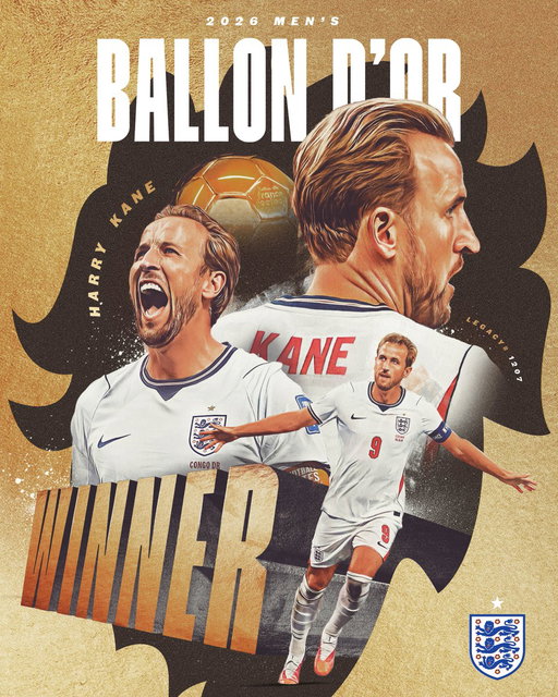 The best player in the world.

Our 2026 #BallonDor winner: HARRY KANE! 🏴󠁧󠁢󠁥󠁮󠁧󠁿🏆 