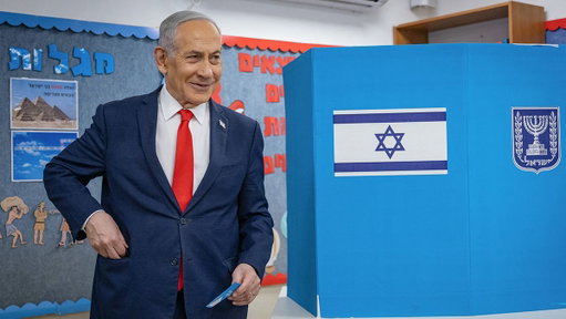 Netanyahu gains overnight as Israel's election heads toward political deadlock.

Israelis turn out in record numbers for the country's first national election since the October 7 Hamas massacre, with voter turnout reaching 77.7%, the highest since 1999.

Updated exit polls show Prime Minister Benjamin Netanyahu gaining ground against his main challenger, former Israeli military chief Gadi Eisenkot, who leads the opposition's Yashar party.

Neither major bloc has secured the 61 seats needed for a parliamentary majority, setting the stage for potentially weeks of coalition negotiations.

See what the latest results mean for Netanyahu's political future: https://t.co/zL9bFuan2Z