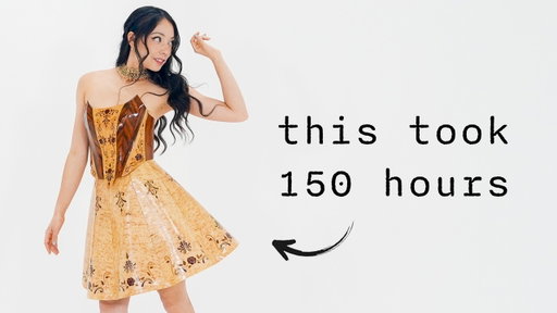 I made a WOODEN DRESS for the Met Gala
