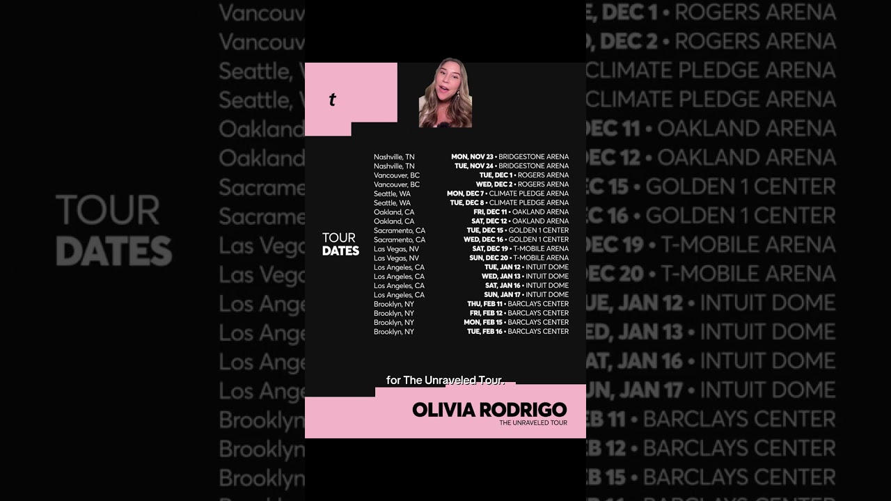 Olivia Rodrigo just announced The Unraveled Tour. Here’s what to know.