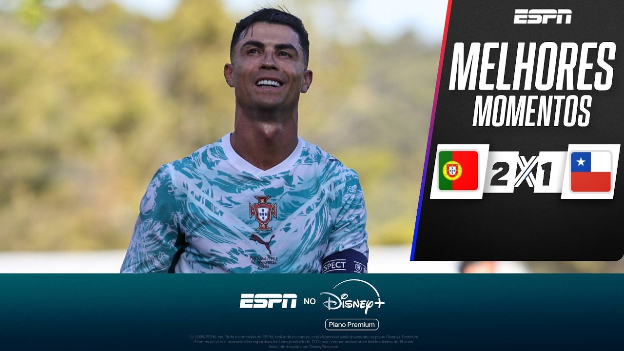 CR7 PARTICIPATIVO, TRETA PESADA E GOLAÇO MARCAM AMISTOSO ENTRE PORTUGAL E CHILE | MELHORES MOMENTOS