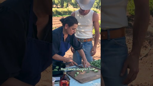 Nic learns how to cook with
