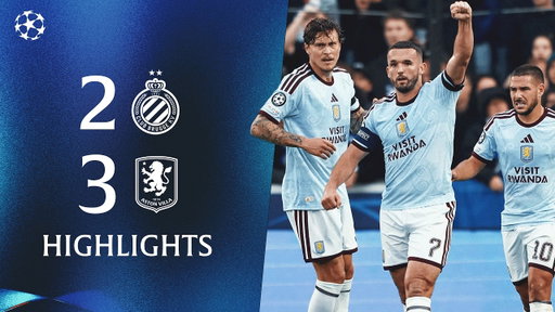OFF THE MARK IN THE CHAMPIONS LEAGUE | Club Brugge 2-3 Villa | UEFA Champions League Highlights