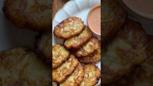 Crispy garlic Parmesan hashbrowns