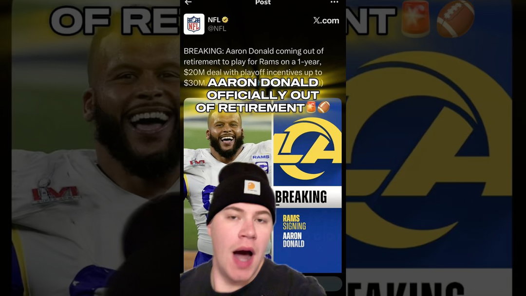 AARON DONALD OUT OF RETIREMENT😳🚨🏈 #NFL #football #rams #sports #funny