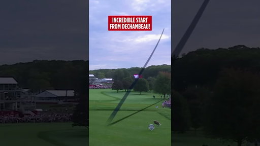 DeChambeau DELIVERING on the first hole! 🔥