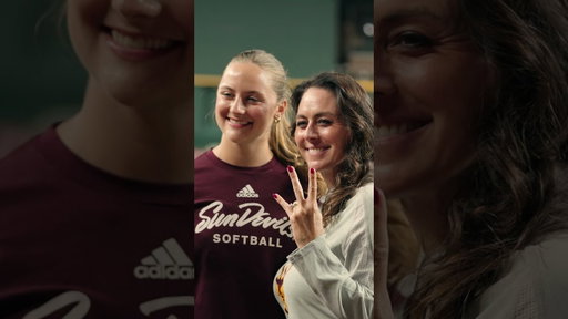Sun Devil Softball Pitcher Kenzie Brown Throws out the First Pitch at the DBACKS Game for ASU Night