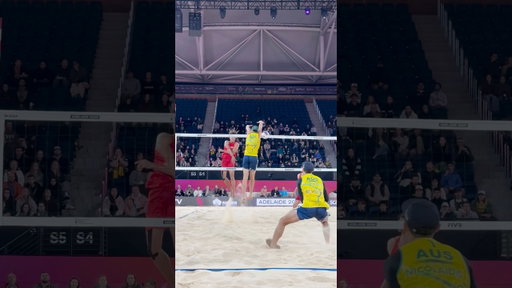 This is probably the highest BLOCK in Beach Volleyball!