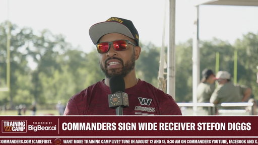 LIVE LOOK: WR Stefon Diggs Has Arrived At Commanders Training Camp! | Command Center