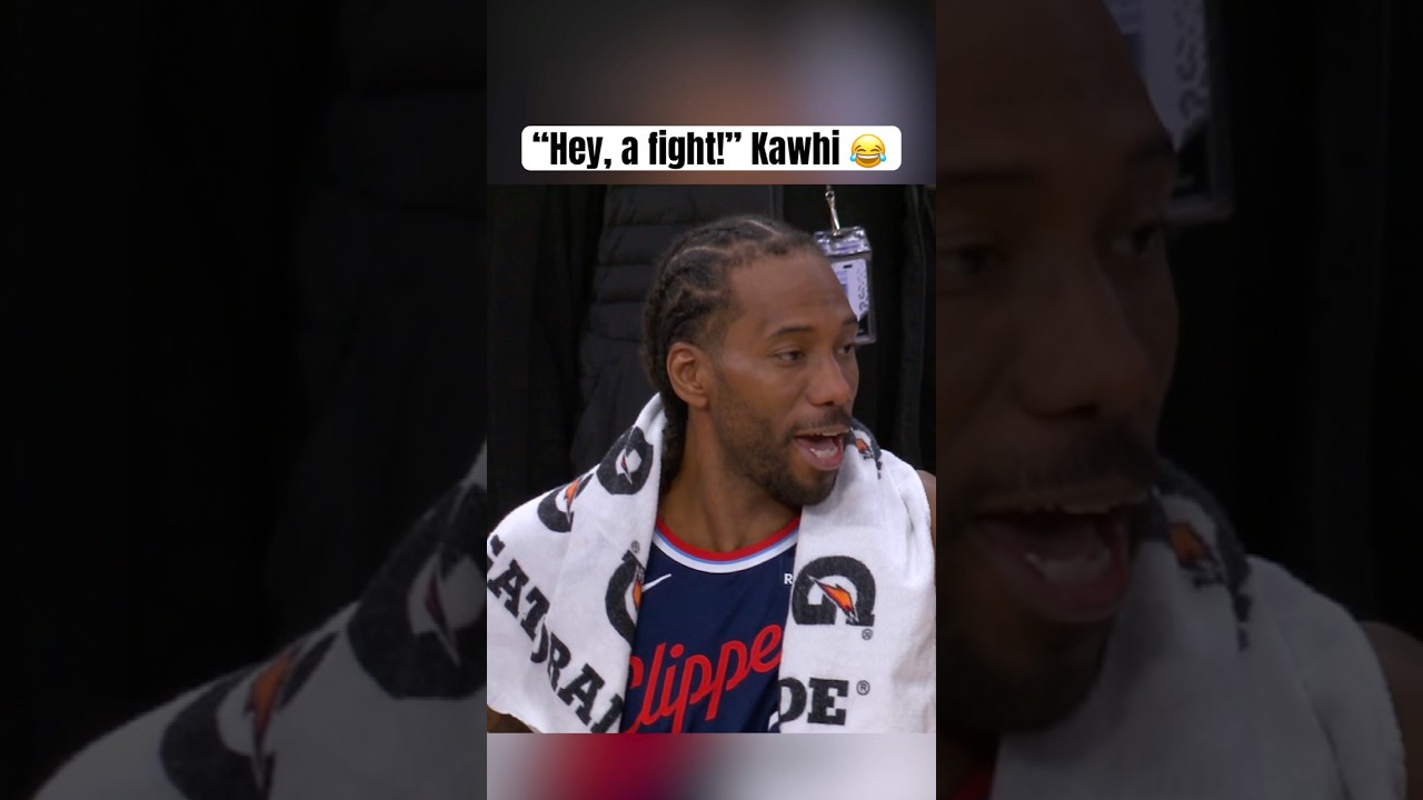 Kawhi laughing at the postgame scuffle 😂