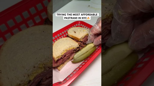 Trying the most affordable pastrami in NYC #shorts #food #pastrami #halal