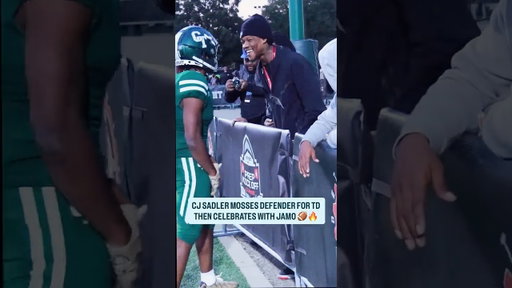Cass Tech CJ Sadler celebrates w/ Detroit Lions Jamo after TD 🏈🔥 #casstech #jamesonwilliams