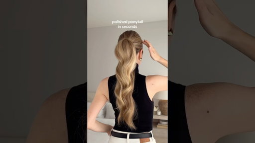 polished ponytail in seconds ✨ #ponytail #hairstyles #hairtutorial #easyhairstyles