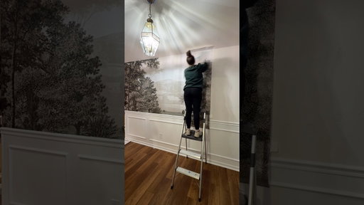 Hot Mess Dream House Renovation Part 11 | PEEL & STICK WALLPAPER INSTALL!