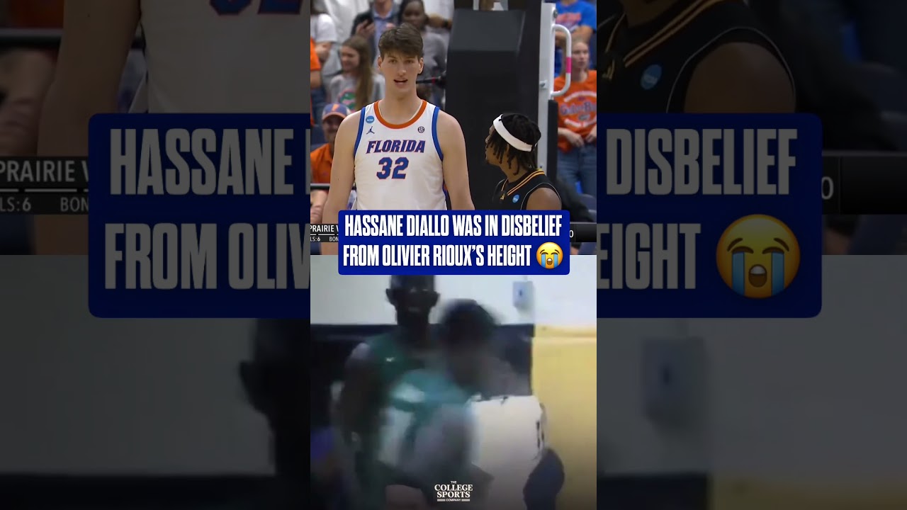 Olivier Rioux 🤝 Tacko Fall Prairie View A&M’s Hassane Diallo couldn’t believe what he was seeing 😭